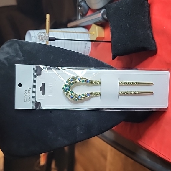 Hair Stick, gold & blue - Picture 6 of 9